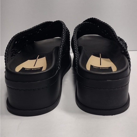 DOLCE VITA Women's Black Woven Slide Sandals 7.5 pre owned Exellent condition. - Picture 2 of 8